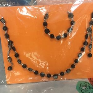 Necklace bracelet and earrings